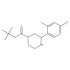 Tert-butyl 3-(4-chloro-2-methylphenyl)piperazine-1-carboxylate结构式
