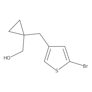 {1-[(5-Bromothiophen-3-yl)methyl]cyclopropyl}methanol结构式
