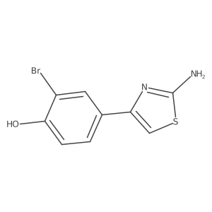 4-(2-Amino-1,3-thiazol-4-yl)-2-bromophenol结构式