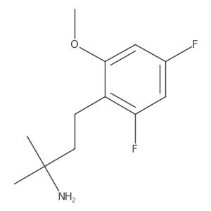 4-(2,4-Difluoro-6-methoxyphenyl)-2-methylbutan-2-amine结构式