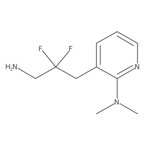 3-(3-amino-2,2-difluoropropyl)-N,N-dimethylpyridin-2-amine结构式