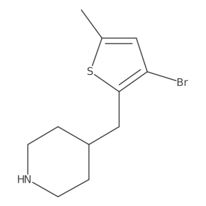 4-[(3-Bromo-5-methylthiophen-2-yl)methyl]piperidine Structure