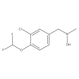 N-{[3-chloro-4-(difluoromethoxy)phenyl]methyl}-N-methylhydroxylamine结构式