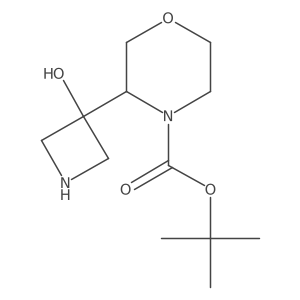 Tert-butyl 3-(3-hydroxyazetidin-3-yl)morpholine-4-carboxylate Structure