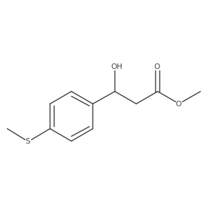 Methyl 3-hydroxy-3-[4-(methylsulfanyl)phenyl]propanoate结构式
