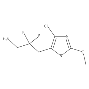 3-(4-Chloro-2-methoxy-1,3-thiazol-5-yl)-2,2-difluoropropan-1-amine结构式