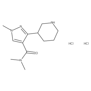 N,N,1-Trimethyl-3-piperidin-3-ylpyrazole-4-carboxamide;dihydrochloride结构式
