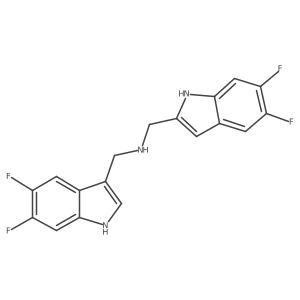 [(5,6-difluoro-1H-indol-2-yl)methyl][(5,6-difluoro-1H-indol-3-yl)methyl]amine Structure