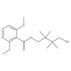 4-Hydroxy-2,2,3,3-tetramethylbutyl 2,6-dimethoxybenzoate Structure