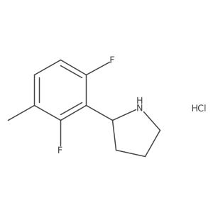 2-(2,6-Difluoro-3-methylphenyl)pyrrolidine;hydrochloride Structure