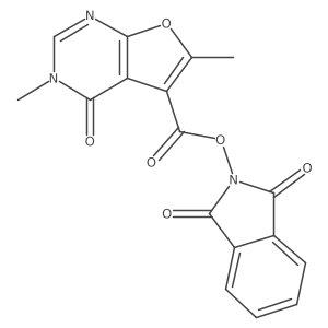 1,3-dioxo-2,3-dihydro-1H-isoindol-2-yl 3,6-dimethyl-4-oxo-3H,4H-furo[2,3-d]pyrimidine-5-carboxylate结构式