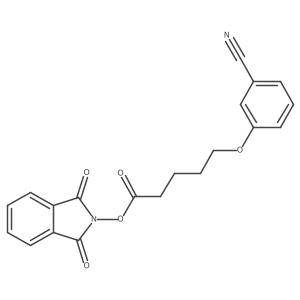1,3-dioxo-2,3-dihydro-1H-isoindol-2-yl 5-(3-cyanophenoxy)pentanoate结构式