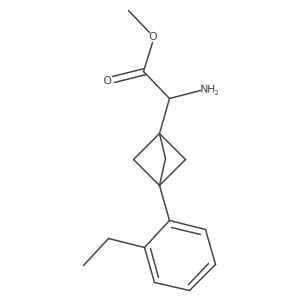 Methyl 2-amino-2-[3-(2-ethylphenyl)-1-bicyclo[1.1.1]pentanyl]acetate Structure