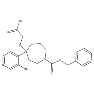 2-({1-[(Benzyloxy)carbonyl]-4-(3-bromopyridin-4-yl)azepan-4-yl}oxy)acetic acid结构式