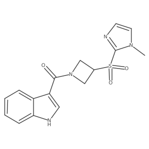 (1H-indol-3-yl)(3-((1-methyl-1H-imidazol-2-yl)sulfonyl)azetidin-1-yl)methanone Structure