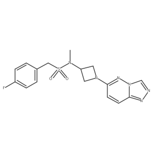 1-(4-fluorophenyl)-N-methyl-N-(1-{[1,2,4]triazolo[4,3-b]pyridazin-6-yl}azetidin-3-yl)methanesulfonamide结构式