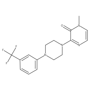 1-Methyl-3-{4-[3-(trifluoromethyl)phenyl]piperazin-1-yl}-1,2-dihydropyrazin-2-one Structure