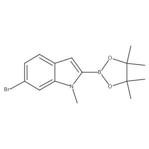 6-Bromo-1-methyl-2-(4,4,5,5-tetramethyl-1,3,2-dioxaborolan-2-YL)-indole Structure