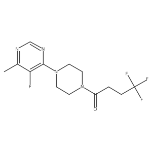4,4,4-Trifluoro-1-[4-(5-fluoro-6-methylpyrimidin-4-yl)piperazin-1-yl]butan-1-one Structure