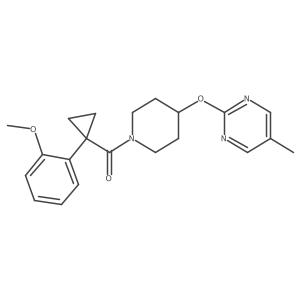 2-({1-[1-(2-Methoxyphenyl)cyclopropanecarbonyl]piperidin-4-yl}oxy)-5-methylpyrimidine结构式