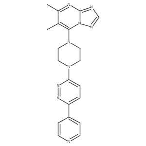 3-(4-{5,6-Dimethyl-[1,2,4]triazolo[1,5-a]pyrimidin-7-yl}piperazin-1-yl)-6-(pyridin-4-yl)pyridazine Structure