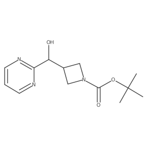 tert-Butyl 3-(hydroxy(pyrimidin-2-yl)methyl)azetidine-1-carboxylate结构式