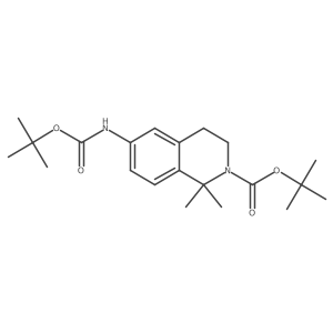 tert-butyl 6-((tert-butoxycarbonyl)amino)-1,1-dimethyl-3,4-dihydroisoquinoline-2(1H)-carboxylate Structure