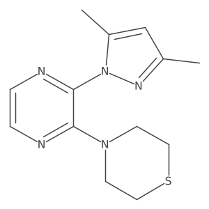 4-[3-(3,5-Dimethylpyrazol-1-yl)pyrazin-2-yl]thiomorpholine Structure