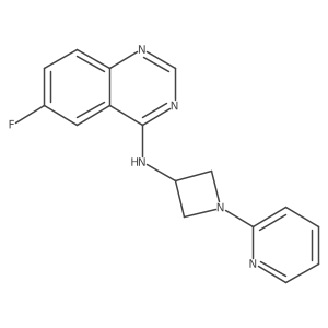 6-fluoro-N-[1-(pyridin-2-yl)azetidin-3-yl]quinazolin-4-amine Structure
