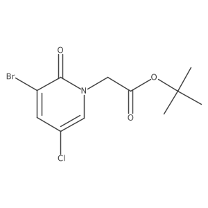 Tert-butyl 2-(3-bromo-5-chloro-2-oxo-1,2-dihydropyridin-1-yl)acetate结构式