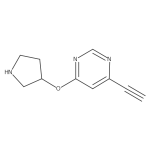 4-Ethynyl-6-(pyrrolidin-3-yloxy)pyrimidine结构式