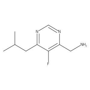1-[5-Fluoro-6-(2-methylpropyl)pyrimidin-4-yl]methanamine Structure