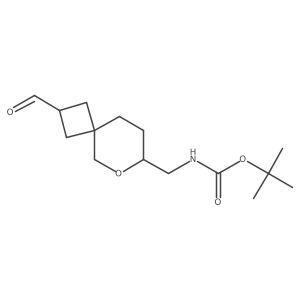 Tert-butyl N-[(2-formyl-6-oxaspiro[3.5]nonan-7-yl)methyl]carbamate Structure