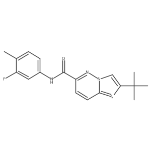 2-tert-butyl-N-(3-fluoro-4-methylphenyl)imidazo[1,2-b]pyridazine-6-carboxamide Structure