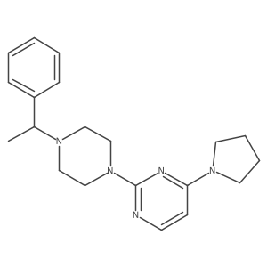 2-[4-(1-Phenylethyl)piperazin-1-yl]-4-(pyrrolidin-1-yl)pyrimidine Structure