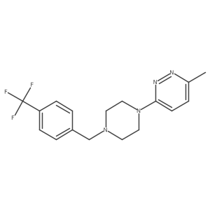 3-Methyl-6-(4-{[4-(trifluoromethyl)phenyl]methyl}piperazin-1-yl)pyridazine Structure