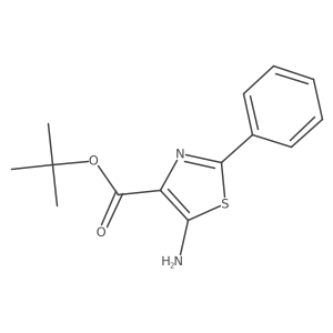 Tert-butyl 5-amino-2-phenyl-1,3-thiazole-4-carboxylate结构式