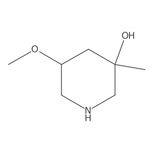 (3S,5R)-5-methoxy-3-methylpiperidin-3-ol Structure