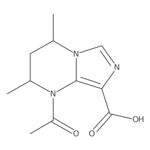 rac-(2R,4S)-1-acetyl-2,4-dimethyl-1H,2H,3H,4H-imidazo[1,5-a]pyrimidine-8-carboxylic acid结构式