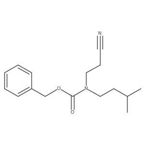 benzyl N-(2-cyanoethyl)-N-(3-methylbutyl)carbamate结构式