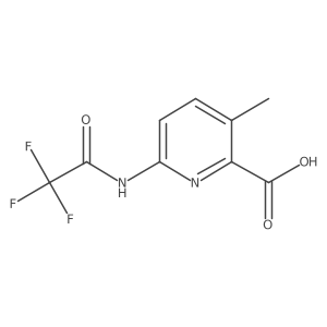 3-Methyl-6-(2,2,2-trifluoroacetamido)pyridine-2-carboxylic acid结构式