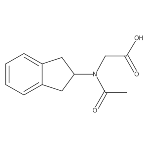 2-[N-(2,3-dihydro-1H-inden-2-yl)acetamido]acetic acid结构式
