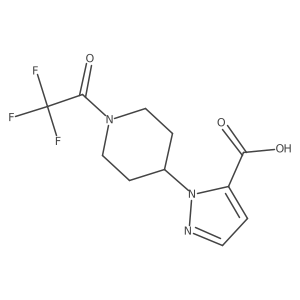 1-[1-(2,2,2-trifluoroacetyl)piperidin-4-yl]-1H-pyrazole-5-carboxylic acid结构式