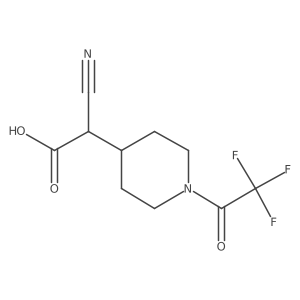 2-Cyano-2-[1-(2,2,2-trifluoroacetyl)piperidin-4-yl]acetic acid Structure