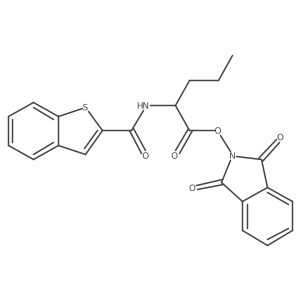 1,3-dioxo-2,3-dihydro-1H-isoindol-2-yl 2-[(1-benzothiophen-2-yl)formamido]pentanoate Structure