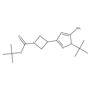Tert-butyl 3-(5-amino-1-(tert-butyl)-1H-pyrazol-3-YL)azetidine-1-carboxylate Structure