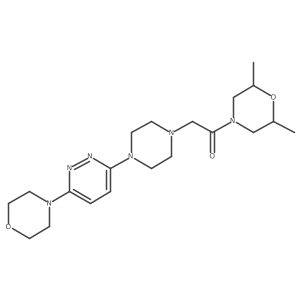 1-(2,6-Dimethylmorpholin-4-yl)-2-{4-[6-(morpholin-4-yl)pyridazin-3-yl]piperazin-1-yl}ethan-1-one Structure