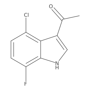 1-(4-Chloro-7-fluoro-1H-indol-3-yl)ethan-1-one结构式