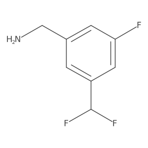 (3-(Difluoromethyl)-5-fluorophenyl)methanamine Structure