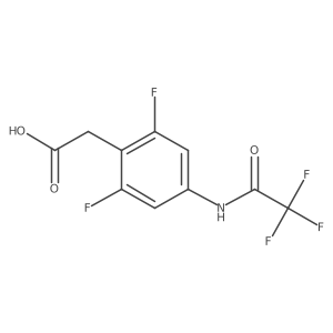 2-[2,6-Difluoro-4-(2,2,2-trifluoroacetamido)phenyl]acetic acid结构式